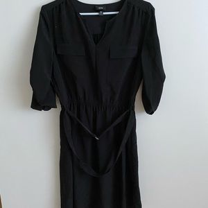 Black belted dress